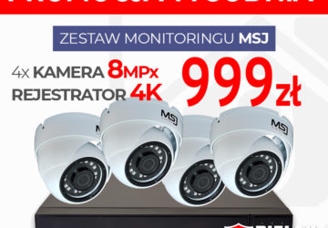monitoring msj vision zestaw 8mpx 4x kamera + rejestrator 4k